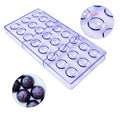 Hemispherical Shape 24 Cavity Fondant Cake Candy Moulds 3D Clear Plastic Chocolate Mold for Baking Tools