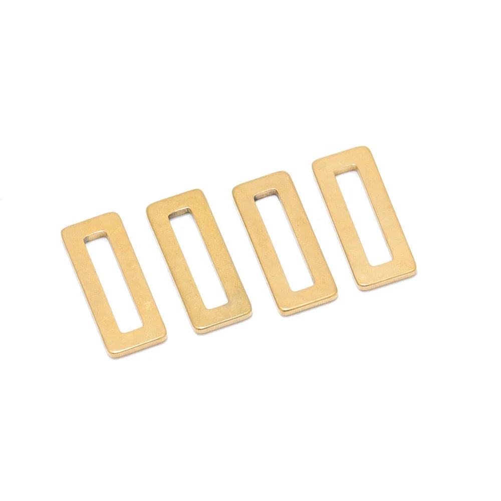 20Pcs Stainless Steel Rectangle Oval Runway Simple Charms Pendants for DIY Jewelry Findings Necklace Accessories Bulk