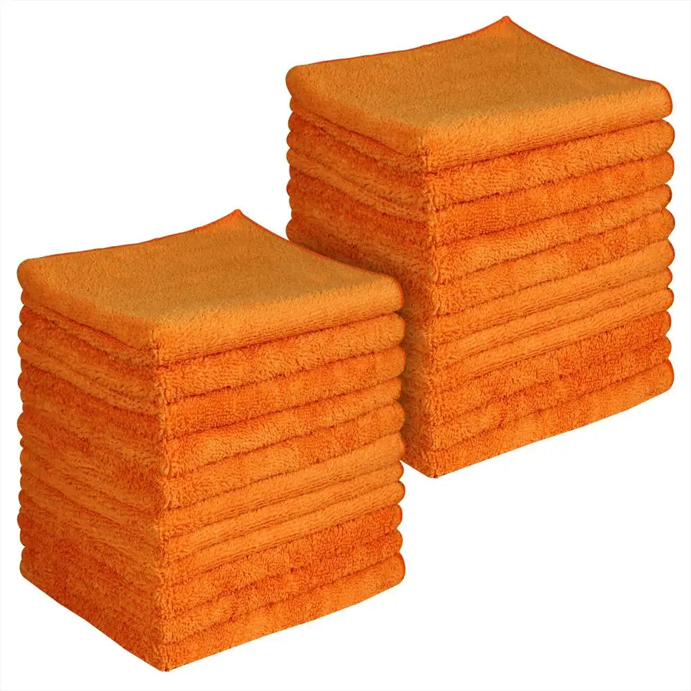 Microfiber Warp Cleaning Towel Lint-Free and Streak-Free Plain Style for Car Wash and Kitchen Drying