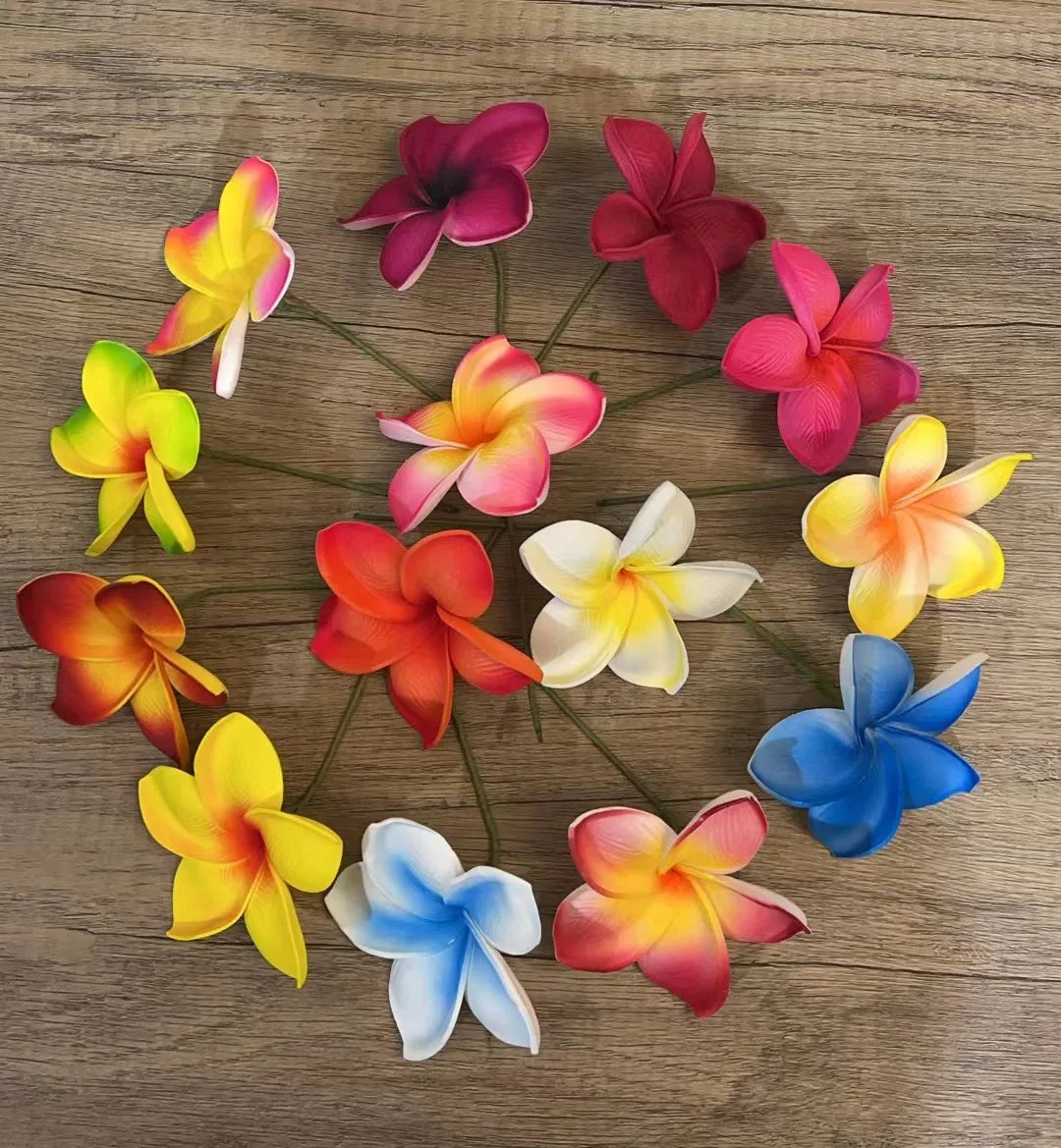 Artificial Plumeria Hair Pick Island Hawaii Frangipani Ear Pick Crown Flower for Bride