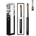YALIXIN Custom Logo 100% Real Kolinsky Hair Black Star Metal Handle Round Head Acrylic Nail Brush for Acrylic Nails Art