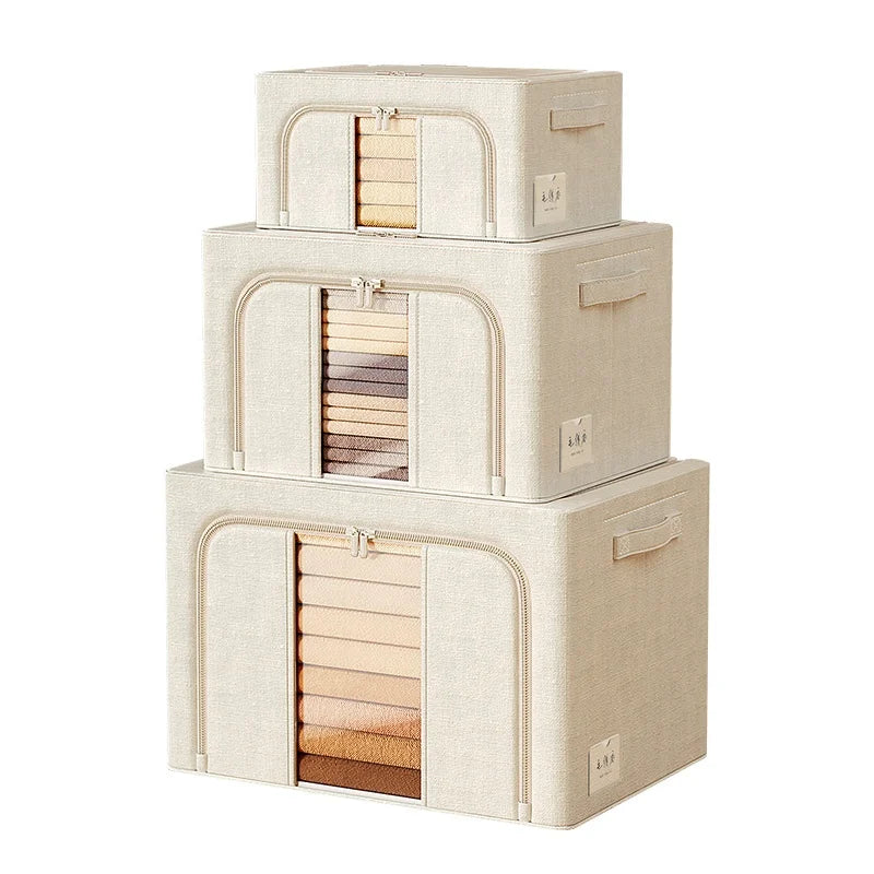 Clothes Wardrobe Storage Box Fabric Finishing Box Folding Organizer Bins Storage Baskets Box Organization Manufacturer
