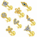 Gaby New Arrive Heart Shape Labret Monroe Lip Ring Tragus Helix Earring Stud Piercing Jewelry Lip Ring Piercing