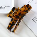 Wholesale Custom MOQ Fashion Banana Barrette French Leopard Print Large Jumbo Hair Claw Clips