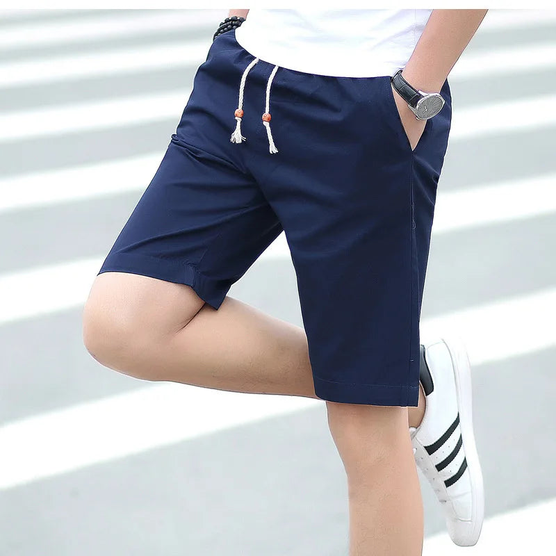 Cheap Men Classic Breathable Work Pants Pockets Beach Solid Color Sport Shorts Summer Men's Short Jogger Shorts Pocket Slim Pant