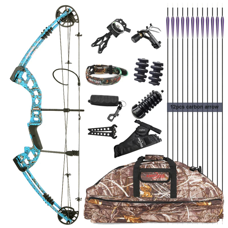 38" 30-55lbs Archery Compound Bow Alloy Adjustable Outdoor Target Sport Shooting Hunting Training 310FPS Compound Hunting Bow