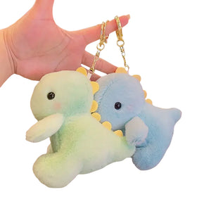Kawaii Cartoon Plush Keychains Toys Promotion Plush Dinosaur Keychain Dinosaur Pendant Cute Stuffed Animal Toys Dino Plush Doll