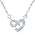 CZ 925 Sterling Silver Necklaces Heart Necklace for Women Lady