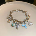 Beimai OEM Bracelet Fashion Starfish Conch Fishtail Shell Ocean Chain Bracelet
