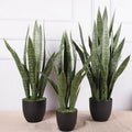 Multiple Sizes Artificial Sansevieria Plant With Pot Faux Plastic Sansevieria Plant