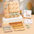 Custom Creative Geometric Puzzle Alphabet Shape Matching Fine Motor Brain Teaser Education Pegboard Toys for Kids Boys Girls