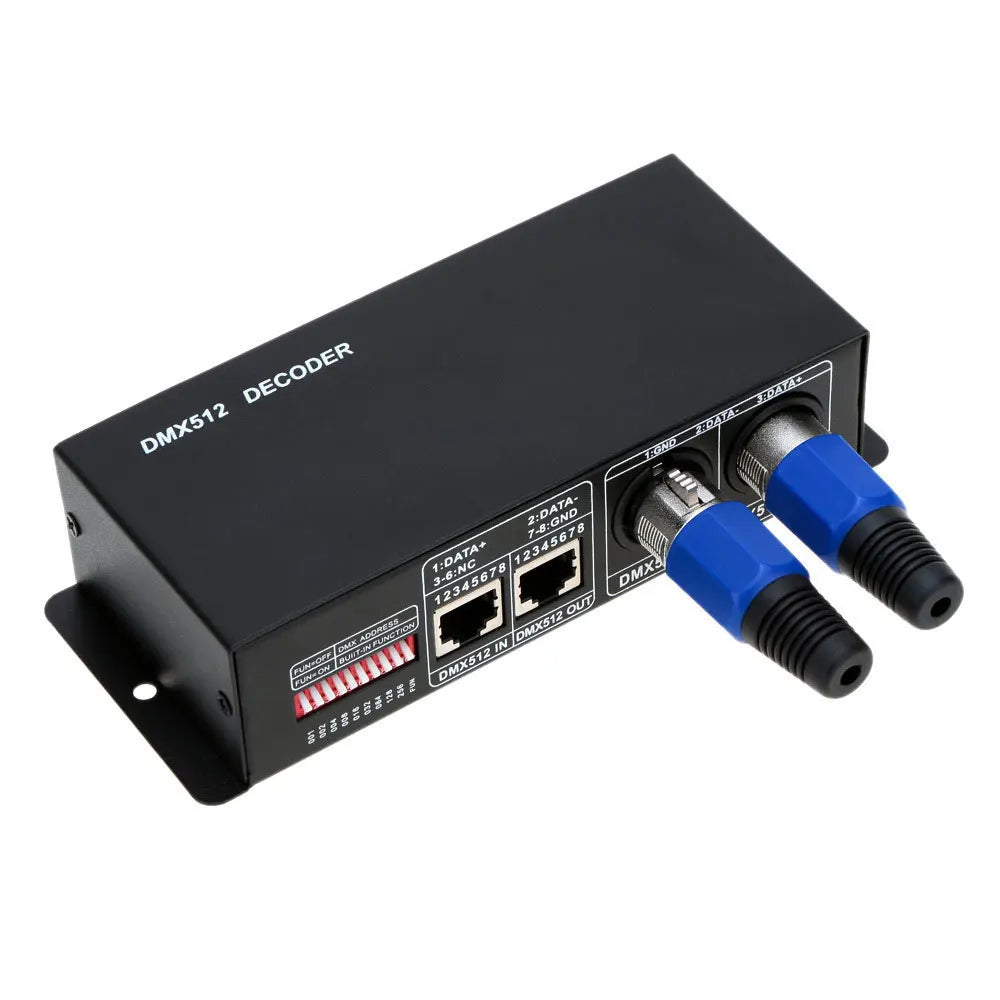 Lowest Price 12v 24v Dip Switch Rgb Rgbw Lighting DMX512 Controller DMX512 Decoder for Stage