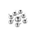 Smooth Faces 3/4/6mm Metal Round Loose Spacer Beads Design Jewelry Making Findings Beads with Hole Stainless Steel Ball