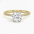 1ct F VS1 18k Yellow Gold Lab Grown Diamond Wedding Ring Jewelry HPHT Rough CVD Diamond Ring