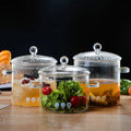 2021 Factory Hot Transparent Clear Double-ear Cooking Pot Borosilicate Pyrex Glass Cooking Pot