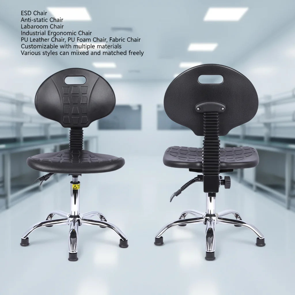Antistatic Chair Manufacturer High Quality ESD PU Foam Chair Anti Static Swivel Ergonomic Seating for SMT Assembly Line