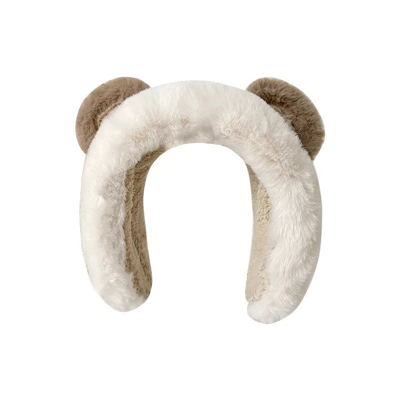 Korean Version of Bear Ear Muffs Thickened Cold Warm Autumn and Winter Ear Plush Cute Ear Warm Muffs