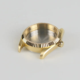 36mm 316L Stainless Steel Fit NH34 NH35 NH36 Movement With Flat Sapphire Glass Concave Bezel Women Watch Case