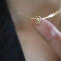 Simple Design S925 Hollow Heart Charm Jewelry Gold Plated Plain Pendant Necklace