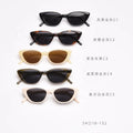 Wholesale in Stock Fashion Simple Designer Women Sunglasses Uv Protection Personality Tac Polarized Cat Eye Retro Sunglasses