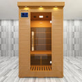 Solid Wood Hemlock Far Infrared Sauna for 2-3 People 2000W Wet Steam Combination Sauna for Sale