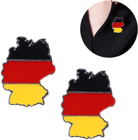 GREPAS GIFTS 25mm Germany Map Pin Badge Germany Lapel Pins