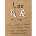 Wholesale Fashion Plain Cheap 12 Zodiac Sign Earrings Stud