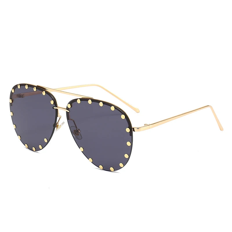 Classic Rivet UV400 Sunglasses for Women & Men-Cool Luxury Fashion Opp Bag