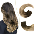 Wholesale Double Drawn 40Pieces Brazilian Hair 14 Inch Color #2 6 18  Remy Tape in Hair Extensions Human Hair