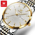 OLEVS 6653  Men's Flywheel design Automatic Mechanical Watch Deep Waterproof Stainless Steel Strap Sapphire Mirror Men Clock