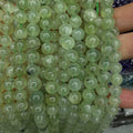 Natural Gemstone Beads Wholesale 4mm 6mm 8mm 10mm 12mm Natural Green Apple Prehnite Stone Beads for Jewelry Making