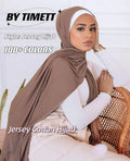 High Quality Customize Jersey Cotton Stretchy Hijab Light Breathable  Cotton Muslim Scarf Stretchy Plain Hijab Shawl