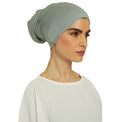 2023 Wholesale Mousseline Printed Muslim Wedding Dress With Inner Hijab Undercap Hijab Underscarf Women