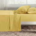 Sheet Set 4 Pieces Breathable Cooling Polyester Bedding 2 Pillow Cases 1 Flat Sheet 1 Fitted Sheet Support Customization
