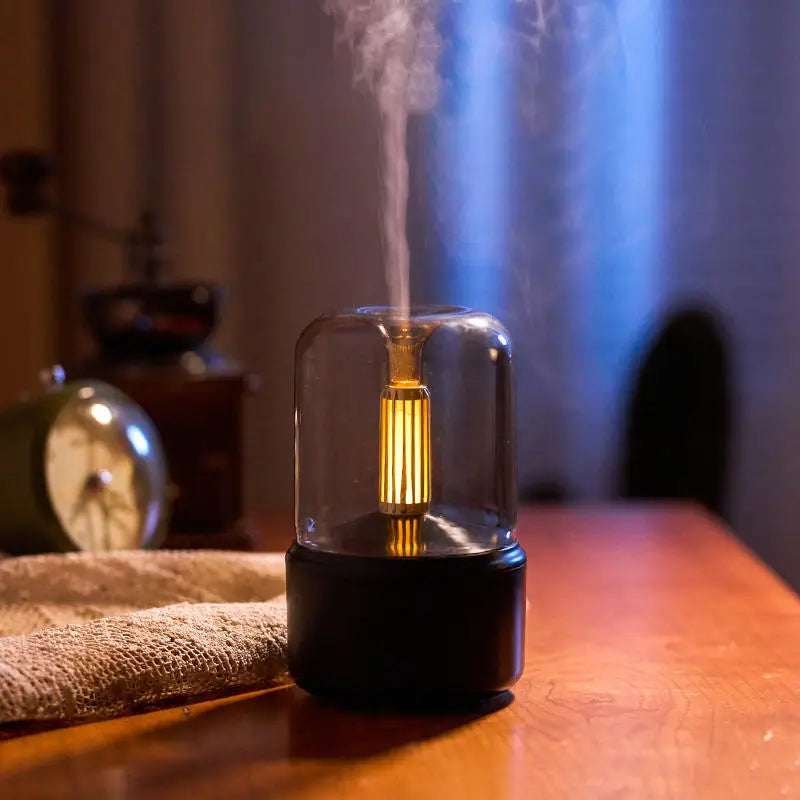 Creative Best-selling Simulation Candle Light Aromatherapy Machine Wholesale Essential Oil Ultrasonic Atomization Aroma Diffuser