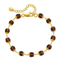 Brass Round Crystal Beaded Chain  Gold Plated Light Brown Crystal Beads Charm  for Women