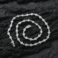Summer Miami Punk Style Men's Flower Necklace Copper Rock Rhodium Plated Zircon Party Chains Rapper Gift