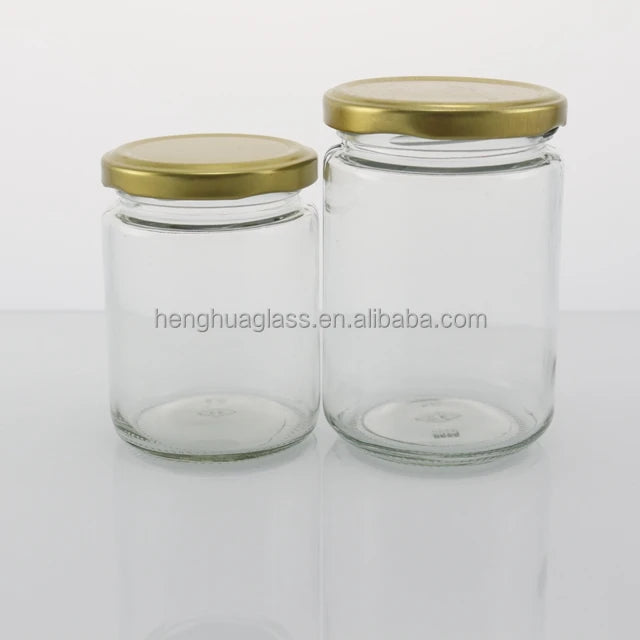 Cheap 300ml 10oz Round Canned Food Glass Jar Mayonnaise Jam Honey Storage Jar Wide Mouth Glass Pickle Canning  Jar with Tin Lid