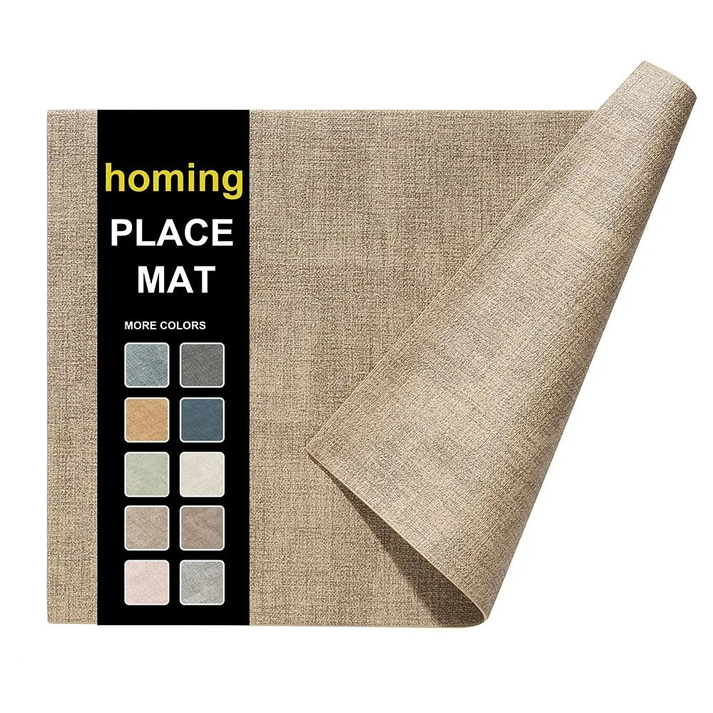 Nordic Cloth Square Leather Placemat Double-sided Home Hotel Western Placemat Waterproof Thermal Insulation Mat