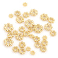 Fashion Stainless Steel PVD 18k Gold Plum Blossom Flowers Spacer Bead for DIY Bead Ancient Style Accessories