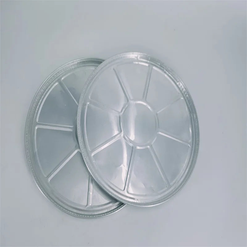 Disposable Plates Round Recyclable Aluminum Plates Pizza Roasting Pan Baking Trays 12 Inch for Pizza Vending Machines