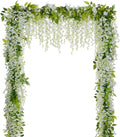 Hot Artificial Flowers Garland for Home Silk Artificial Vines for Wedding White Artificial Vine Hanging Flower for Decor