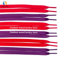 Custom Gradient Rainbow Waxed Shoelaces Waterproof Novelty Shoe Laces for Hockey & Casual Shoes