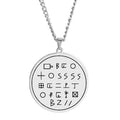 HLSS539 Hebrew Letters Jewelry Vintage Glyph Pictoglyph Stargate Logo Laser Cut Talisman Amulet Stainless Steel Pendant Necklace