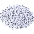 7mm 100pcs DIY round letter initial beads with letters for jewelry making