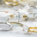 Starsgem  925 Sterling Silver  10k Gold Vvs Mossanite Stone 1ct 2ct Lab Grown Diamond Engagement Ring
