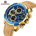 NAVIFORCE 9197 Watch Luxury Relojes Cronografos Analog Digital Men's Sport Watch Best Selling