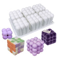 Trend TweakCube Bubble Cube Tealight Candle Mould 3D Geometric Aromatherapy Baking Mousse Cake Mold for Soap Wax Melt Decorative