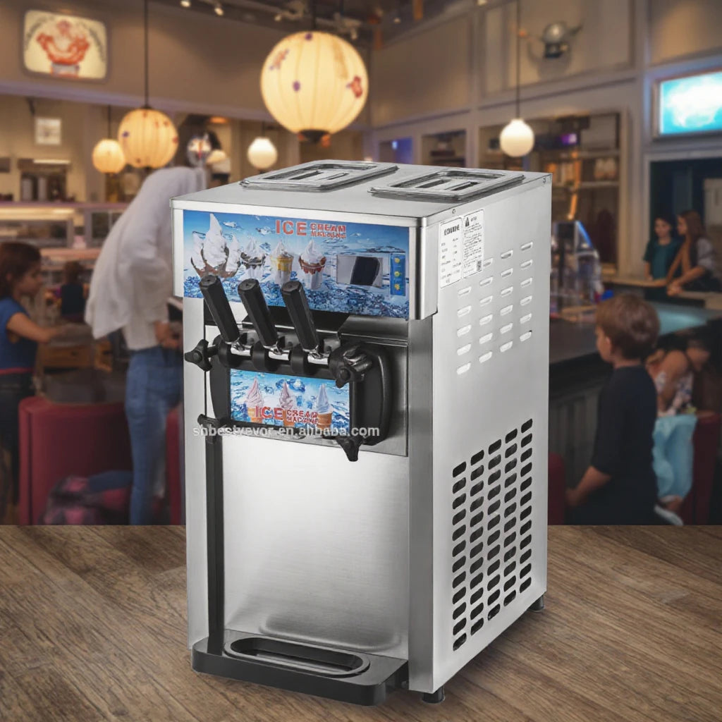 EU Warehouse Ready Stock Commercial 18L Soft Serve Ice Cream Machine Ice Cream Maker with 2+1 Flavors