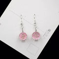 Xiacheng New Updating Rounds Hawaiian Acrylic Resin Fun Transparent Crystal Drop Earrings for Girls Botanical Piercing Jewelry
